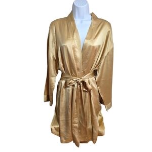 Vintage Victoria's Secret Kimono Robe in Gold — Size XS/S